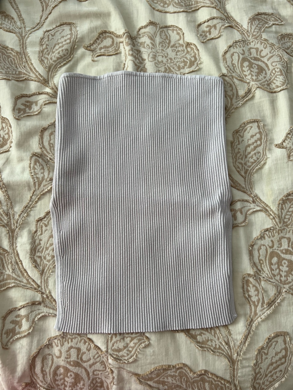 Babaton Ribbed Tube Tank Top in Light Lavender with side slits